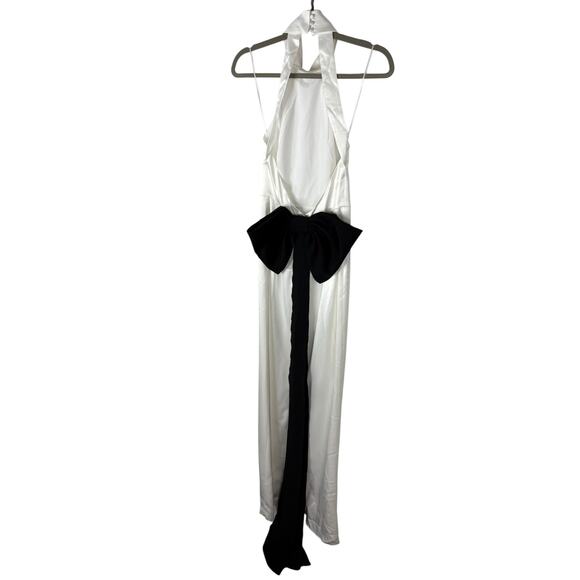 Sans Faff Bristol Bow Evening Dress Gown Halter Formal Bridal Wedding Classy XS - Picture 7 of 12